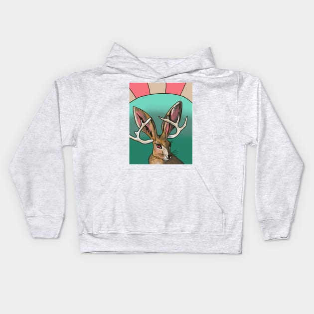 Jackalope Kids Hoodie by shehitsback